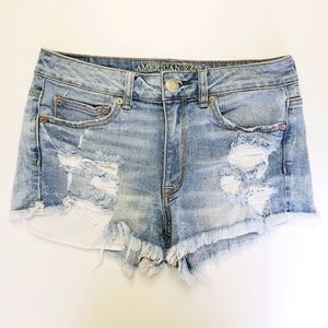 American Eagle Hi-rise Festival Denim Shorts